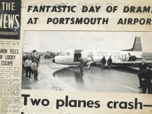 How The News reported the two crashes within 90 minutes at Portsmouth Airport in 1967. PP5420
