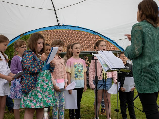 Families enjoyed a petting zoo, games and stalls at Wicor Primary Schools Fayre on Saturday afternoon.
Pictured - Pupils performing their singing
Photos by Alex Shute