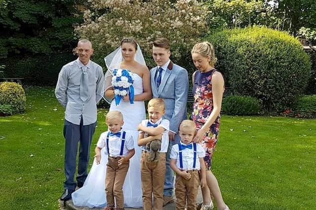 Jutt and his family at his daughter Kylies wedding.