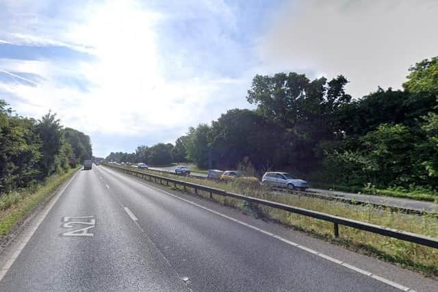 The collision happened on the A27 in Tangmere. Picture: Google Street View.