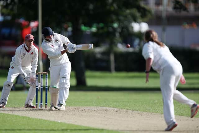 Sam Stoddart batting for Fareham & Crofton against Havant 2nds. Picture: Chris Moorhouse