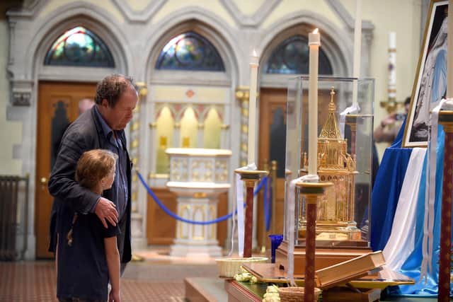 Relics of St Bernadette are on display at St John's Catholic Cathedral in Portsmouth, on Thursday, September 8.

Picture: Sarah Standing (080922-2576)