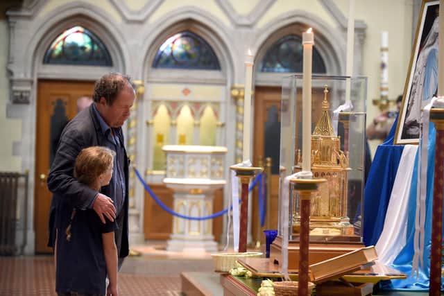 Relics of St Bernadette are on display at St John's Catholic Cathedral in Portsmouth, on Thursday, September 8.Picture: Sarah Standing (080922-2576)