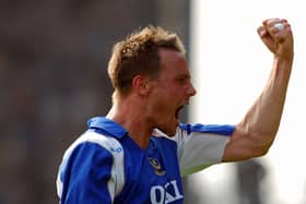 Matt Taylor's familiar goal celebration, this time after grabbing the winner against Newcastle in April 2007. Picture: Steve Reid