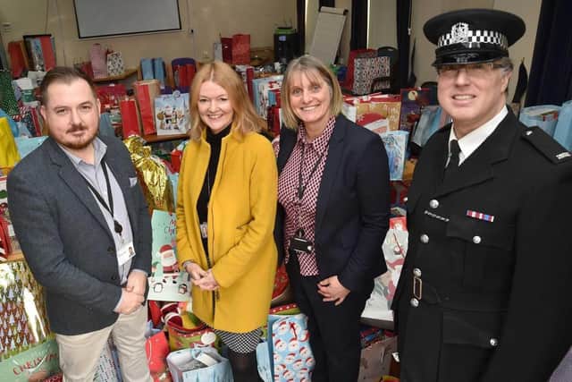 From left, deputy police and crime commissioner Terry Norton, Steph Murray, Det Supt Amanda Horsburgh and PC Steve Cann. Picture: Hampshire and Isle of Wight Constabulary