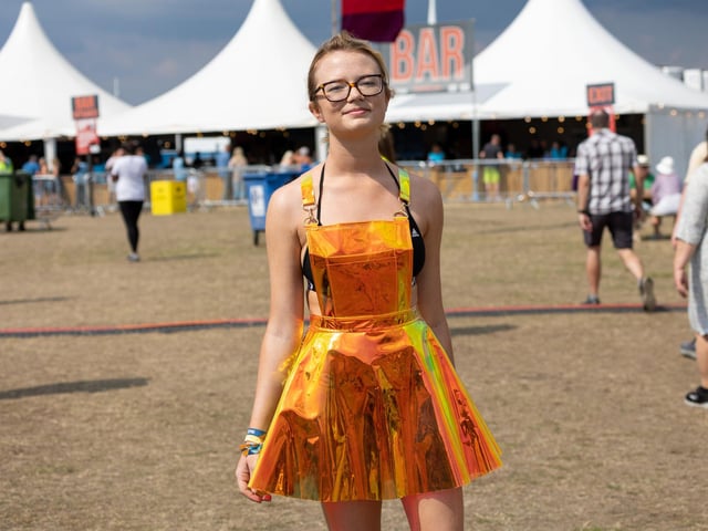 Pictured - Mia Wood, 18 dressed for the occasion. Photos by Alex Shute.