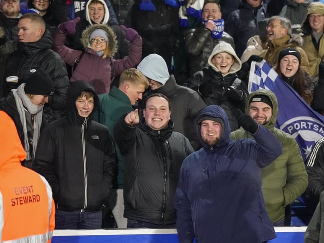 Pompey fans remained in good spirits despite the Blues' Cup exit.