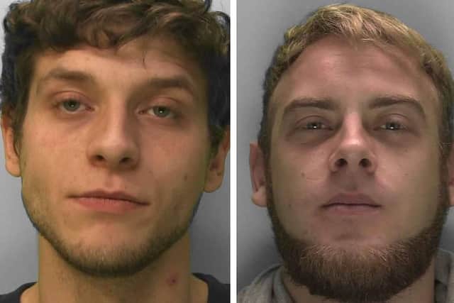Mark Brazil, left, and Benjamin Taylor-Baker, have been jailed for a total of 13 years Picture: Sussex Police