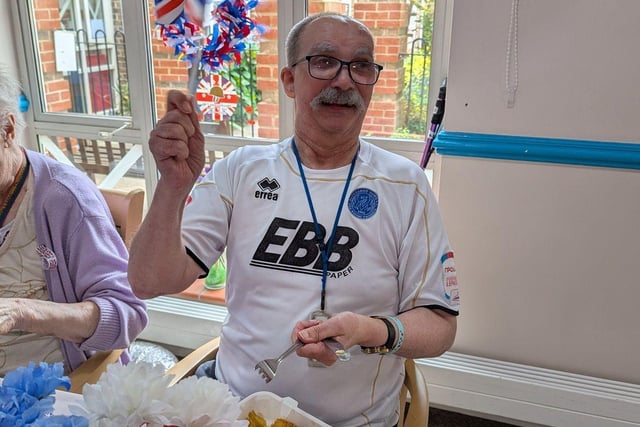RCC resident Phil enjoys his fish and chips