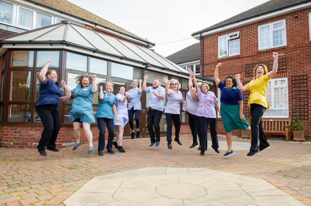 Alverstoke House Nursing Home staff pictured on Friday 15th October 2021.
Picture: Habibur Rahman
