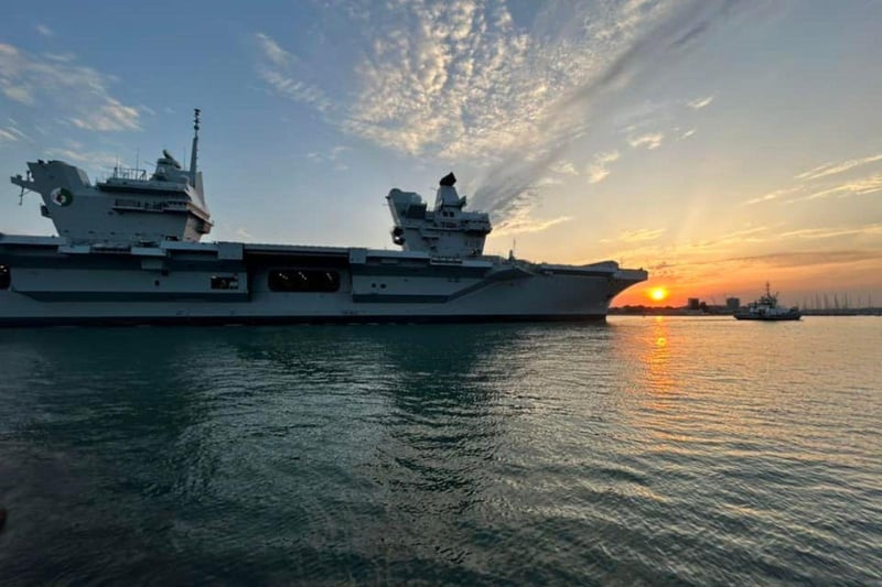 HMS Queen Elizabeth returned to Portsmouth on July 30 after spending several months in Rosyth for repairs.