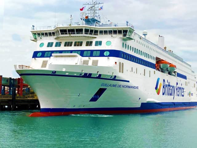 An artist's imprerssion of Guillaume de Normandie, the newest of Brittany Ferries' hybrid vessels which is due to be operational between Portsmouth and Caen in 2025. Picture: Brittany Ferries