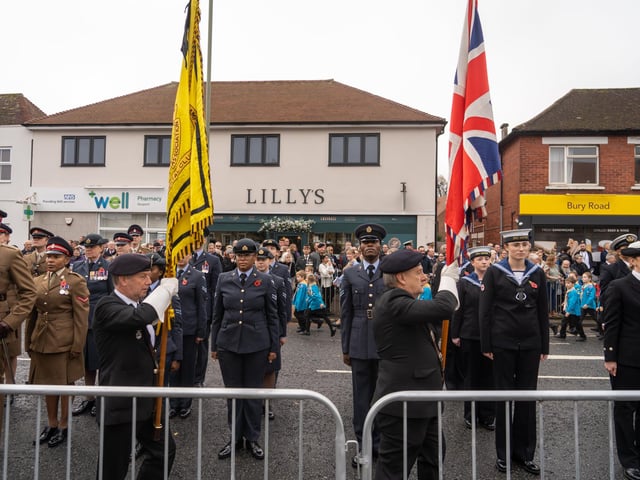 The Remembrance Sunday service at Gosport war memorial