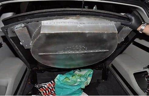 The hide in the vehicle's boot