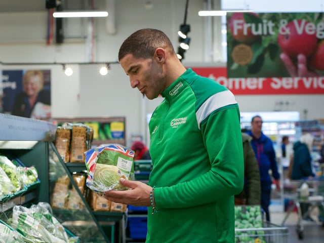David James launched Football Rebooted at Tesco, Fratton Way, Portsmouth. Utilita an Pompey in The Community have brought Football Rebooted to the city. It's a boot collection box where football boots can be donated and redistributed to another player. Picture: Chris Moorhouse (180125-10)