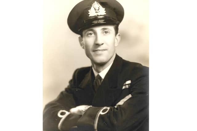 Lieutenant Leslie Munden, 104, pictured during his time in the Royal Navy