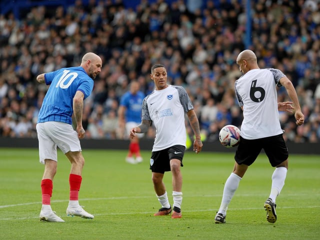Pompey Legends v Alan Knight Celebrity XI in a charity fundraising match at Fratton Park on Bank Holiday Monday. Picture: Sarah Standing (050525-5897)