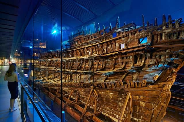 View of Mary Rose's Stern to Bow from the Main Deck Gallery - Copyright Mary Rose Museum