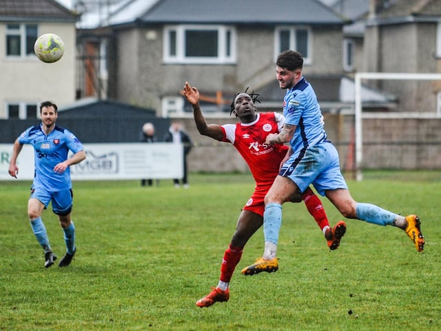 AFC Portchester (blue) v Bournemouth Poppies. Picture by Daniel Haswell
