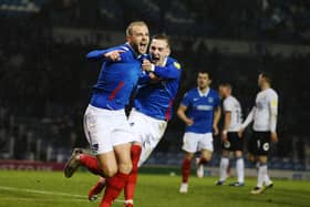 Jack Whatmough netted Pompey's first goal in Saturday's 2-0 success over Peterborough. Picture: Joe Pepler