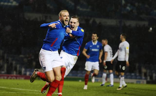 Jack Whatmough netted Pompey's first goal in Saturday's 2-0 success over Peterborough. Picture: Joe Pepler