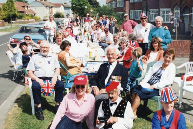 A street party at Mill Road, Fareham, in May 1995 celebrating 50 years since VE Day.