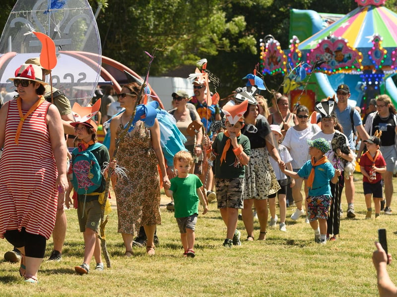 Pictured is: the carnival procession.

Picture: Keith Woodland