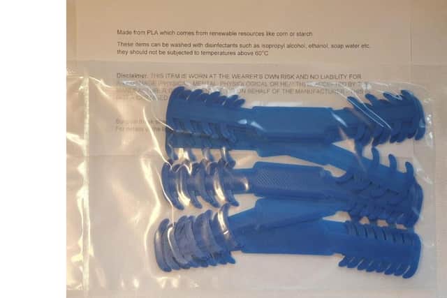 Vacuum-sealed ear savers ready for delivery to NHS workers. Picture: David Collins