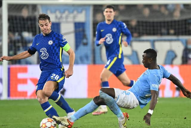 Chelsea captain Cesar Azpilicueta, left. Picture: Jonathan Nackstrand/Getty Images