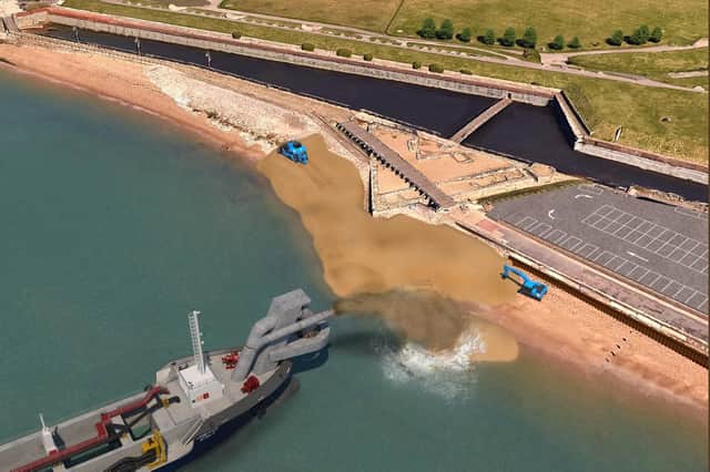 Visualisations of how the sea defence work in Southsea could look. Picture: Portsmouth City Council