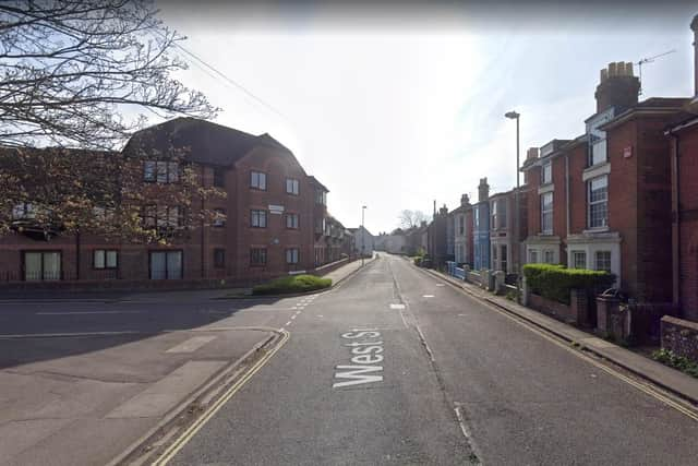 Police rushed to make the arrest in West Street, Havant. Picture: Google Street View.