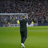 Pompey fans saluted by Simon Bassey at the Tottenham Hotspur Stadium.