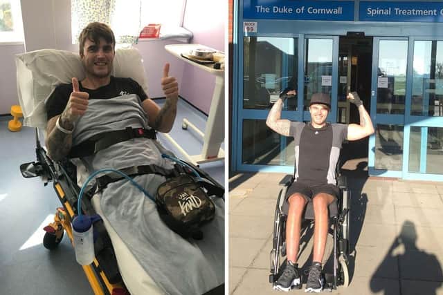Mike Newman was paralysed in a motocross accident but has now got his personal trainer licence