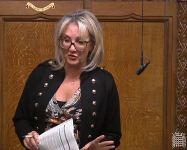 Dame Caroline Dinenage, Conservative MP for Gosport, said she will continue to raise the issue about military accommodation, saying the current situation is "not good enough". Pictured is the Conservative politician in the House of Commons on Wednesday. Picture: ParliamentTV - House of Commons.
