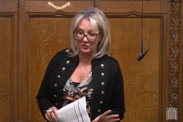 Dame Caroline Dinenage, Conservative MP for Gosport, said she will continue to raise the issue about military accommodation, saying the current situation is "not good enough". Pictured is the Conservative politician in the House of Commons on Wednesday. Picture: ParliamentTV - House of Commons.
