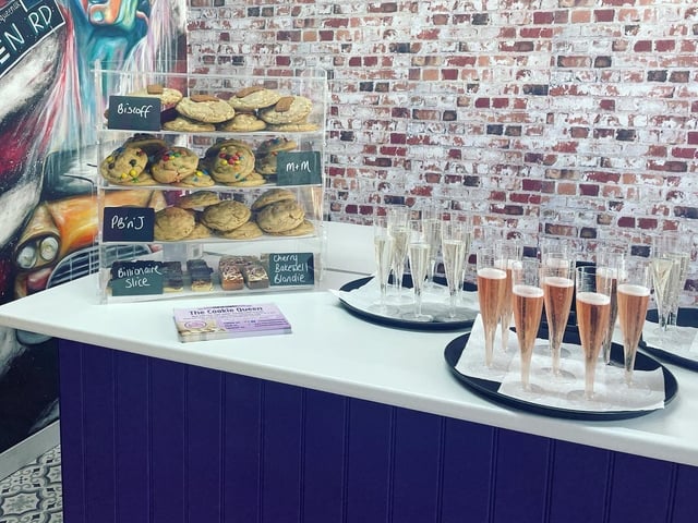 The Cookie Queen opened yesterday (May 14) on Cosham High Street, and queues of people lined up out the door to sample New York style stuffed cookies, and cookie pie slices. Gemma Daysh, the business owner, estimates hundreds of people visited the bakery. Picture: Gemma Daysh.