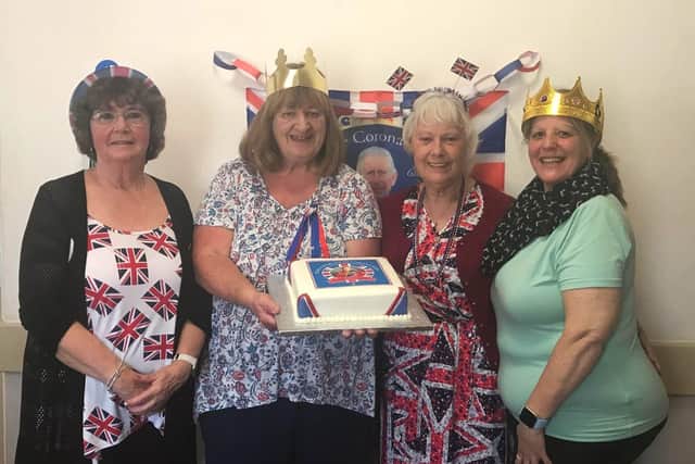 Members of the Portsmouth Deaf Centre community group have celebrated the Coronation. 
Pictured: (Left to right) Susan Goodhold, Linda Jackson, Brenda Maynard and Debbie Hawkins.