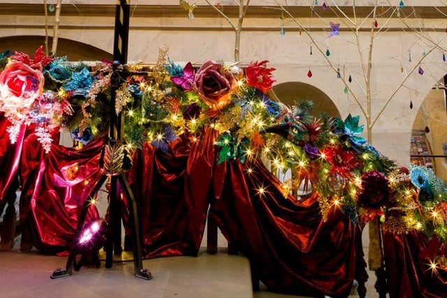 Swags of lavish, colourful decorations will climb the grand staircase at Palace House