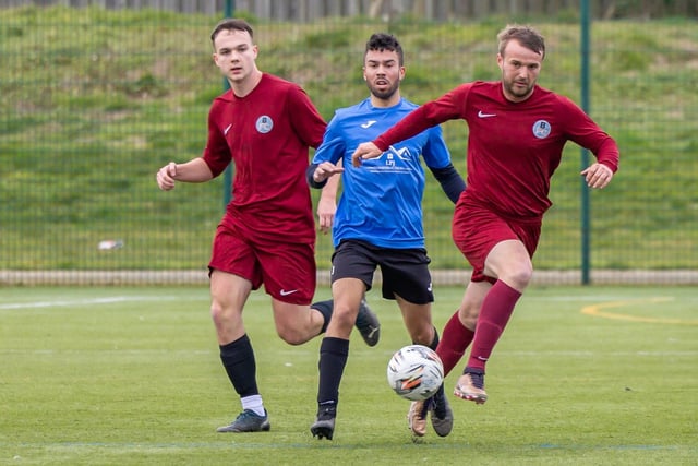 Burrfields (maroon) v Pompey Dynamos. Picture: Mike Cooter