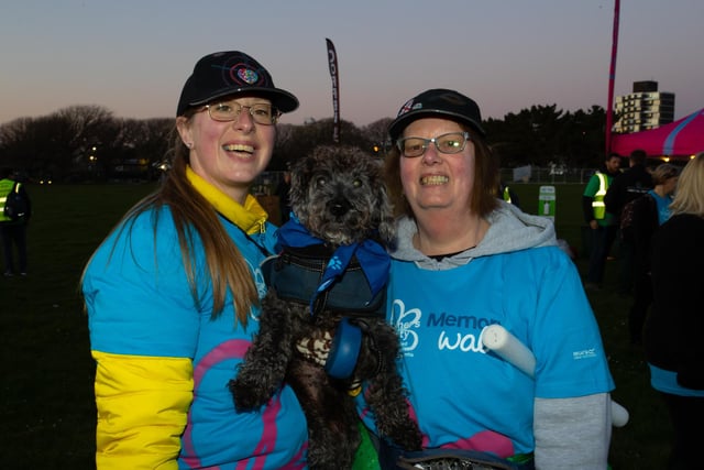 Victoria Nicholls, Ivy Casey and Beastie the Dog came to Castle Field, Southsea to take part in the Alzheimers Society Glow Walk on Friday evening. Photos by Alex Shute




