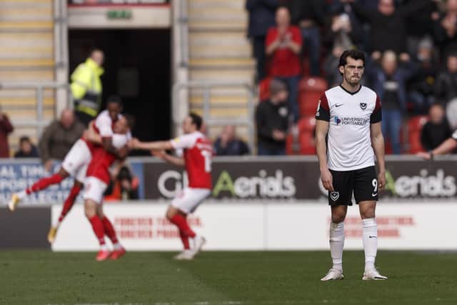 John Marquis' body language sums up the mood in the 4-1 loss at Rotherham. (Photo by Daniel Chesterton/phcimages.com)