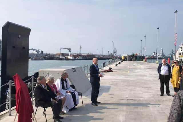 Attendees at the berth's naming ceremony. Picture: Richard Lemmer