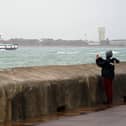 The Wightlink ferry St Clare makes its way in rough seas from Portsmouth to the Isle of Wight on Saturday October 2, 2021. PA Photo. See PA story WEATHER Wet. Photo credit should read: Andrew Matthews/PA Wire