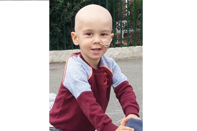 Three-year-old Ethan Goddard from Milton has been diagnosed with a Wilms' Tumour
