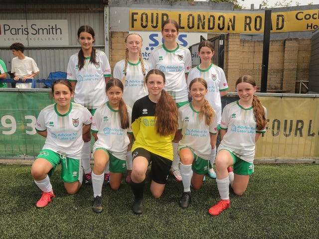 Bognor Regis Town Girls Green U12s at the Havant and Waterlooville Summer Tournament. Picture: Dave Haines