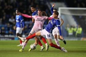 Ben Stevenson in action for Pompey against Peterborough. Picture: Joe Dent/theposh.com