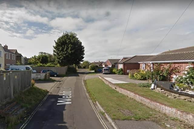 The kitchen fire broke out at a bungalow in Webb Lane, Hayling Island. Picture: Google Street View.