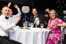 Who will be celebrating at The News Business Excellence Awards night at Portsmouth Guildhall on April 29?