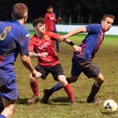 Tom Cain, right, returns to the US Portsmouth squad for Tuesday's Wessex League Division 1 trip to Alton. Picture: Duncan Shepherd