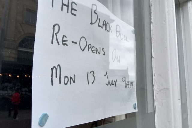 Not all pubs are back today - The Black Bull was among those staying shut.